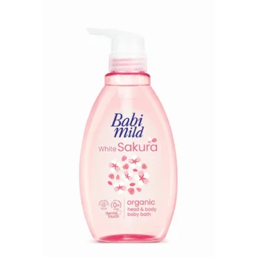 Babi Mild - White Sakura Organic Head & Body Baby Bath - 380ml