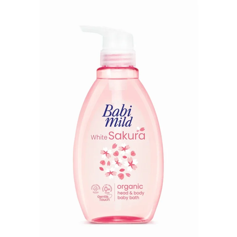 Babi Mild - White Sakura Organic Head & Body Baby Bath - 380ml