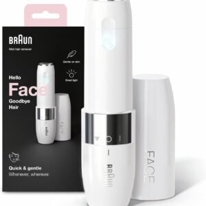 Braun Face Mini Hair Remover for Women, Efficient Facial Hair Removal Anytime, Anywhere, with Smart Light, Portable Design - White 86% of respondents would recommend this to a friend