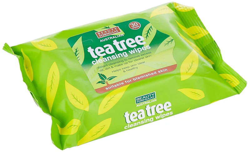 Beauty Formulas Tea Tree Cleansing Wipes 30S - Image 3