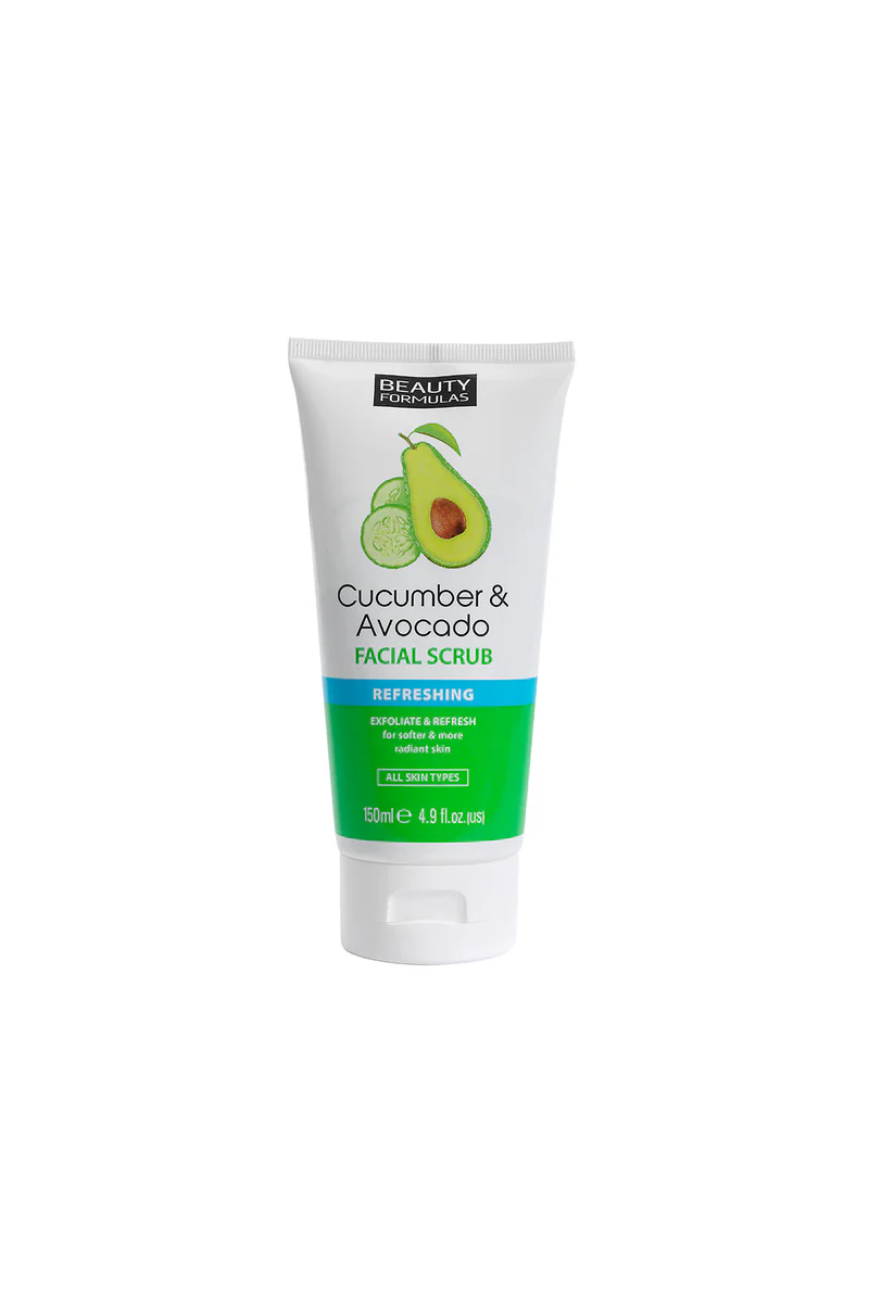 Beauty Formulas Cucumber & Avocado Face Scrub 150ml - Image 2