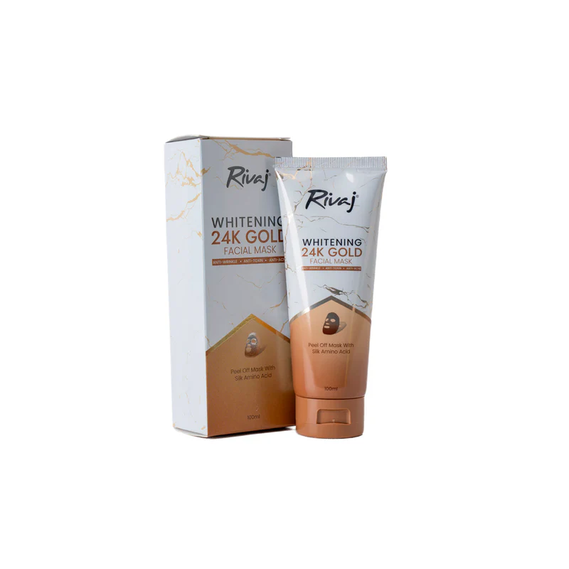 Rivaj Whitening 24K Gold Facial Mask 100ml - Image 2