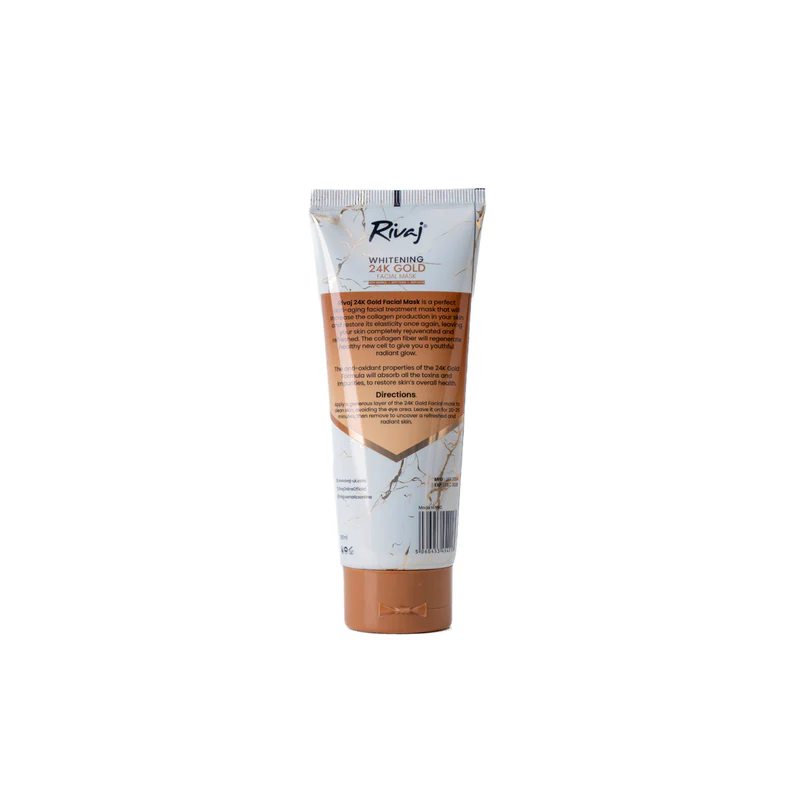 Rivaj Whitening 24K Gold Facial Mask 100ml - Image 4