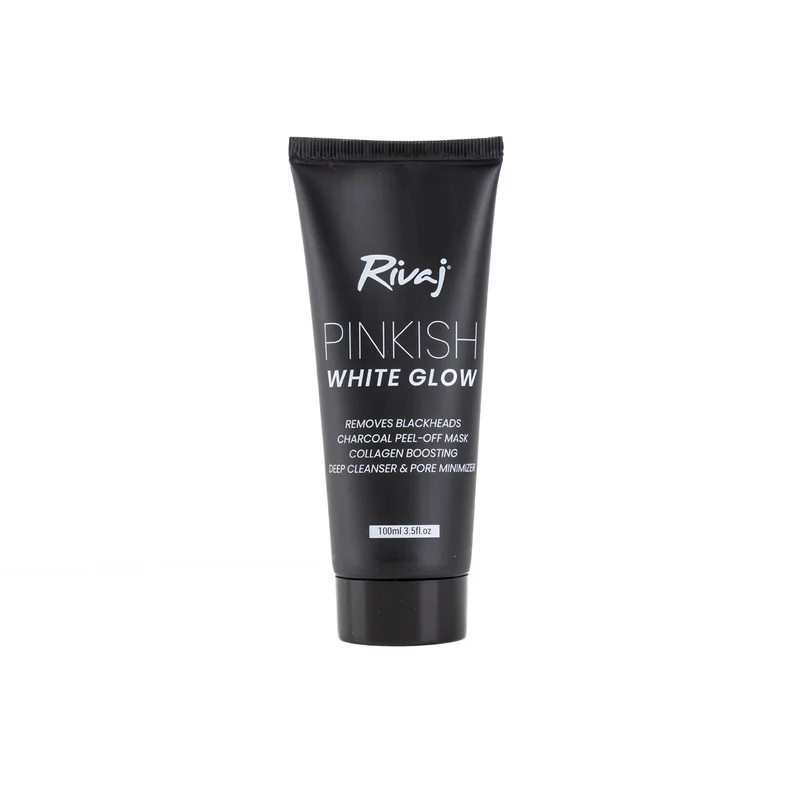 Rivaj Pinkish White Glow Charcoal Black Peel Off Mask 100ml - Image 3