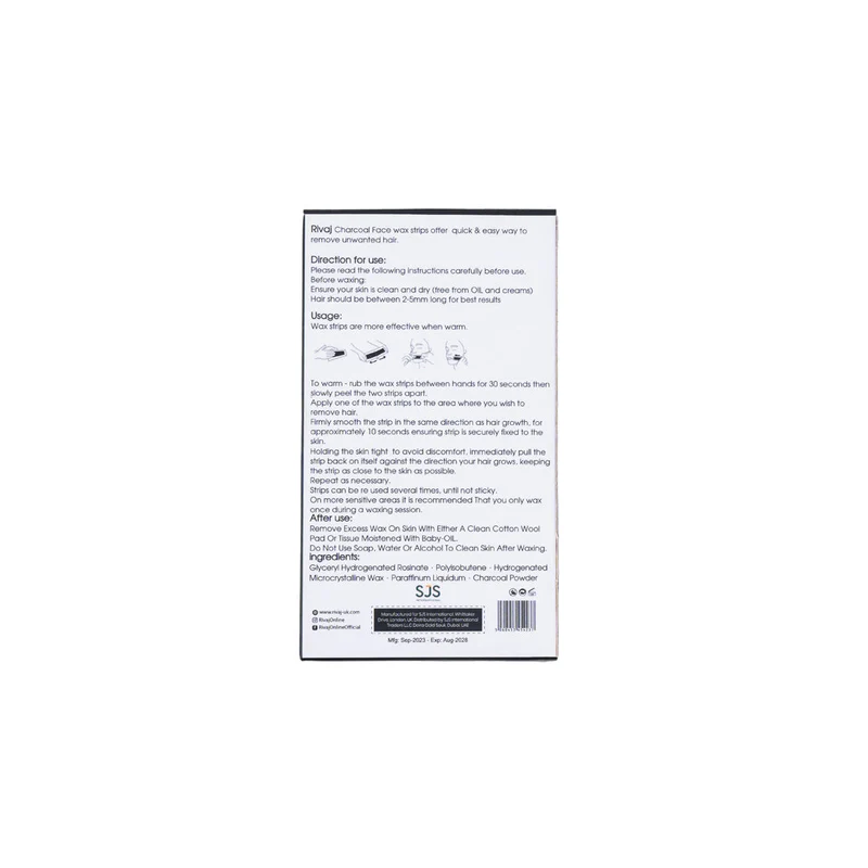 Rivaj Charcoal Face Wax Strips - Image 5