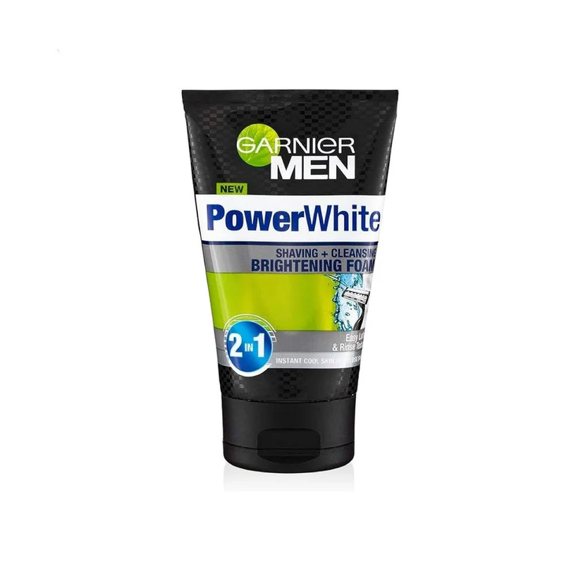 Garnier Men Turbo Power White Shaving Facial Foam 100ml - Image 2