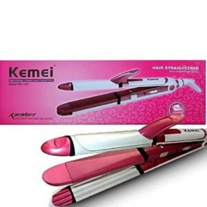 Kemei Km-1291 Hair Straightener, Curler & Crimper Iron