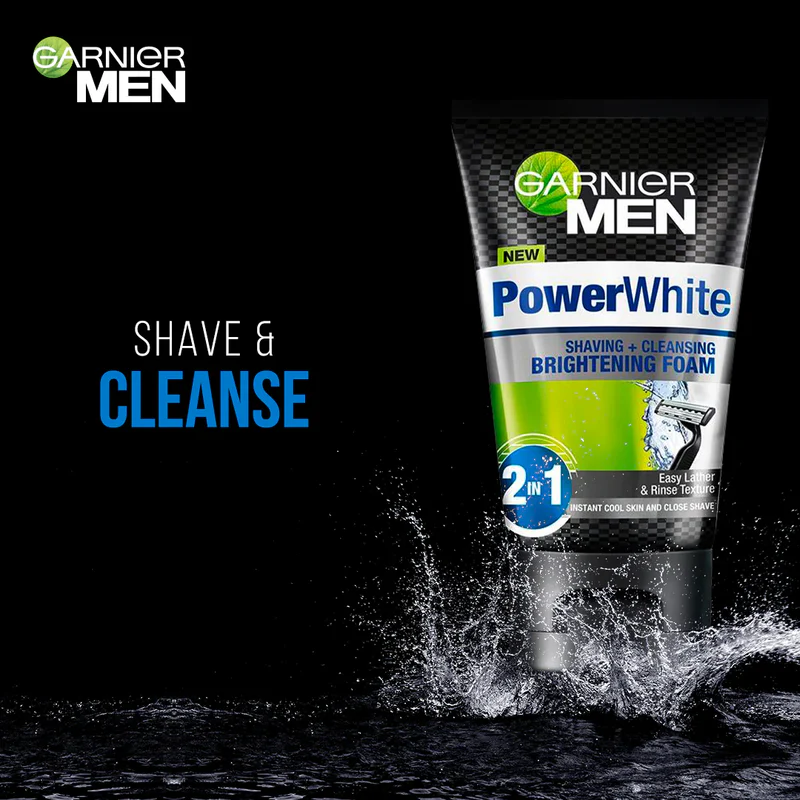 Garnier Men 2 In 1 Shaving + Cleansing Face Wash 50ml - Image 3