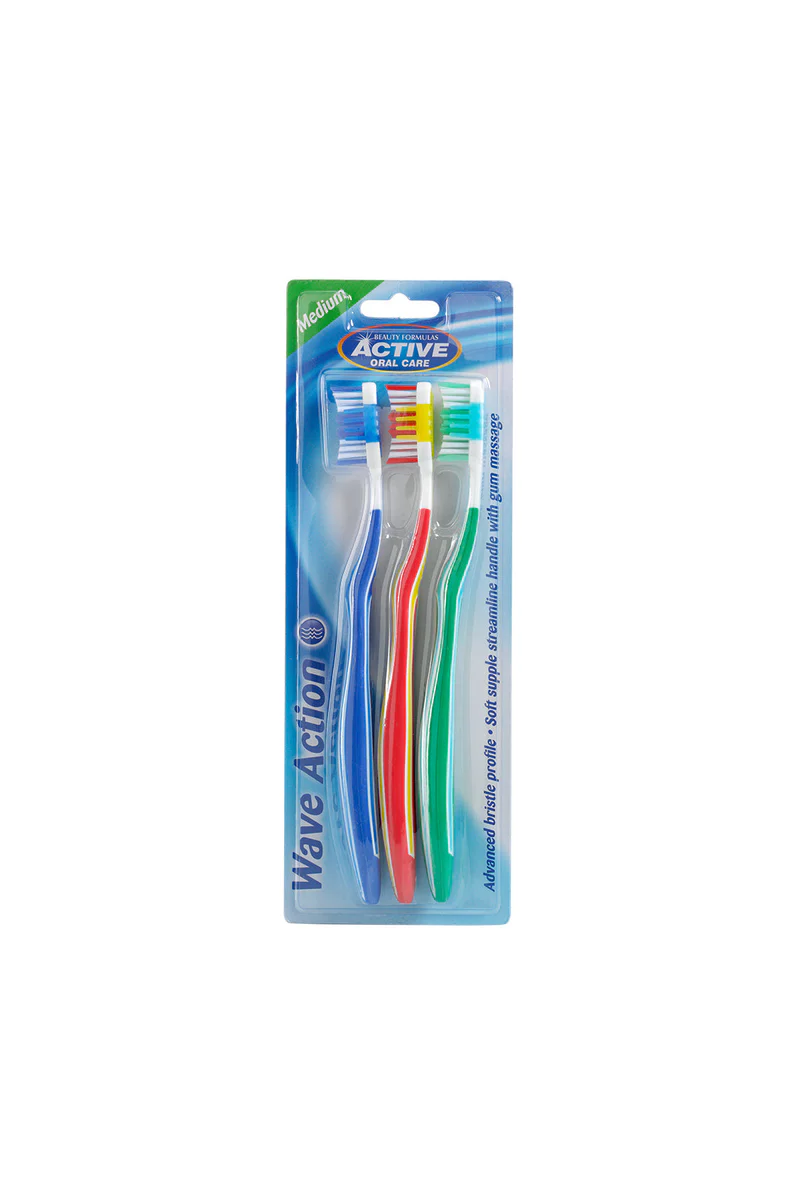 Beauty Formulas Active 3S Wave Action Medium Tooth Brush - Oral Care - view 2