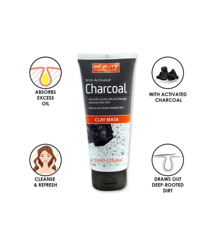 Beauty Formulas Charcoal Clay Mask 100ml - Face Mask - view 2