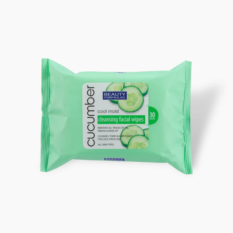 Beauty Formulas Cool Cucumber Facial Wipes - Face - view 2