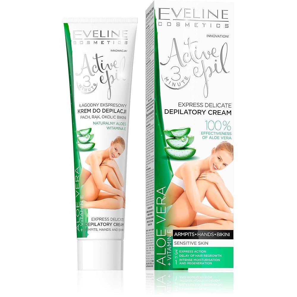 Eveline Active Epil Crema corporal Depilatoria con Aloe Vera Piel sensible