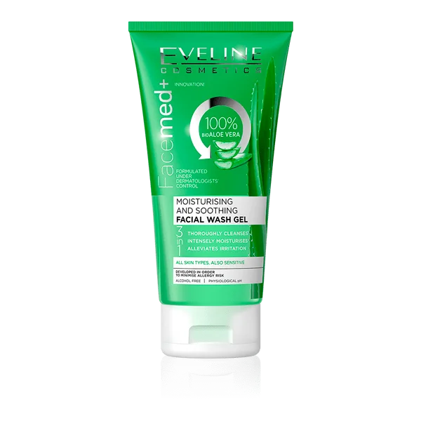 Facemed+ 100% Bio Aloe Vera Moisturizing & Soothing Facial Wash Gel 3in1