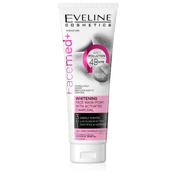 Facemed+ Whitening Face Wash Foam With Activated Charcoal 3in1