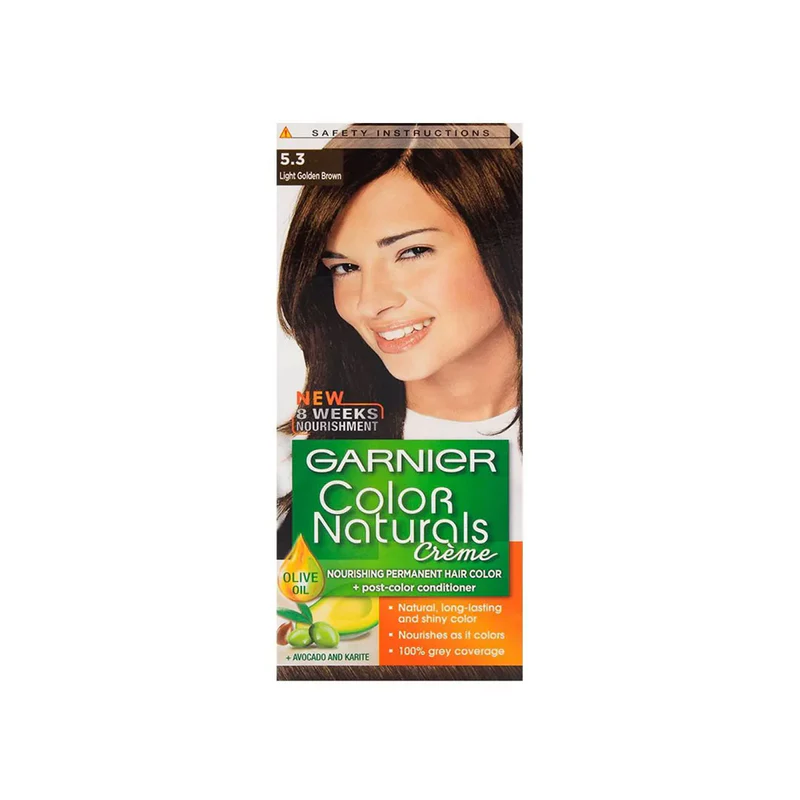 Garnier Colors Natural Hair Color – 5.3 Light Golden Brown