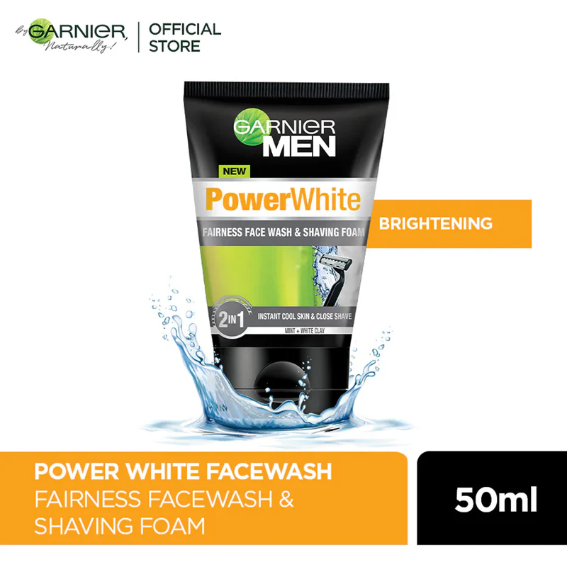 Garnier Men 2 In 1 Shaving + Cleansing Face Wash 50ml - Image 2