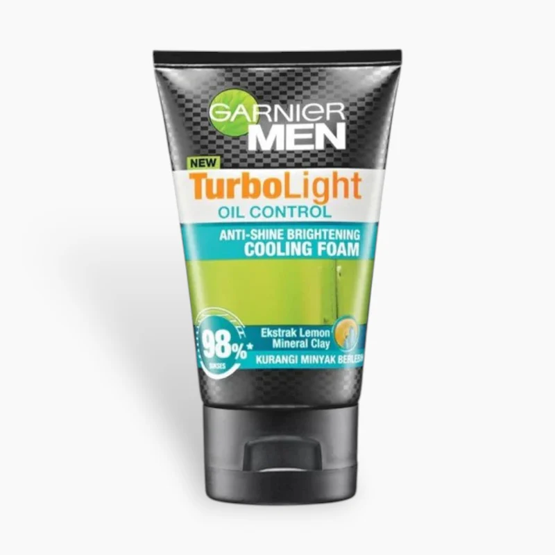 Garnier Men TurboLight Oil Control Cooling Facial Foam 100ml
