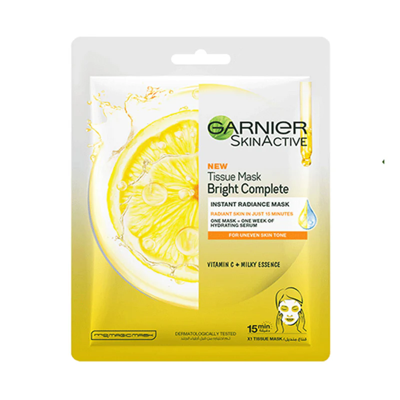 GARNIER VITAMIN C BRIGHT COMPLETE SERUM SHEET MASK 28G