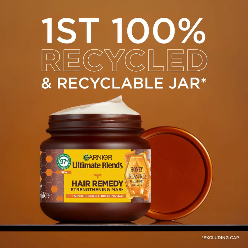 Garnier Ultimate Blends Honey Treasures Remedy Hair Mask 340 ml - Image 3