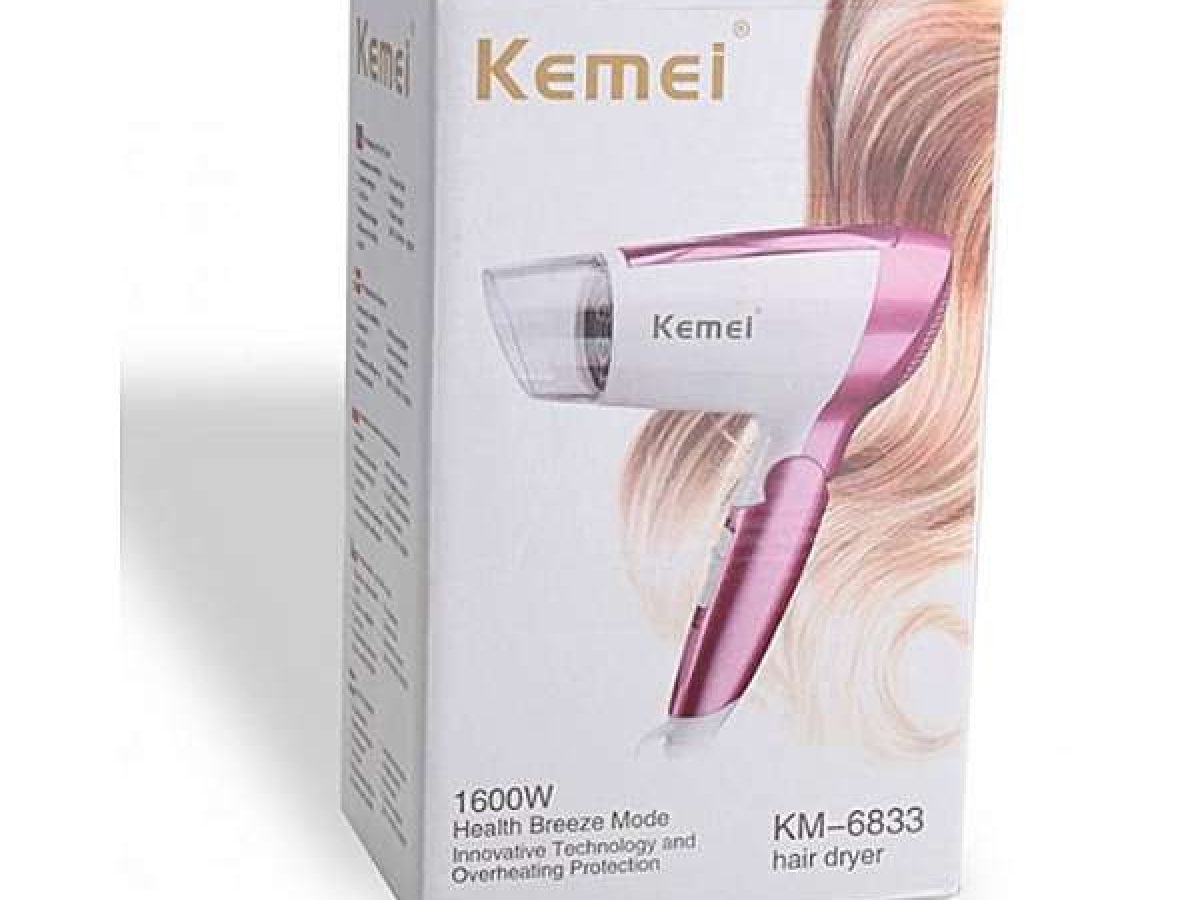 Kemei Km-6833 1600W Hair Dryer With Cool Button