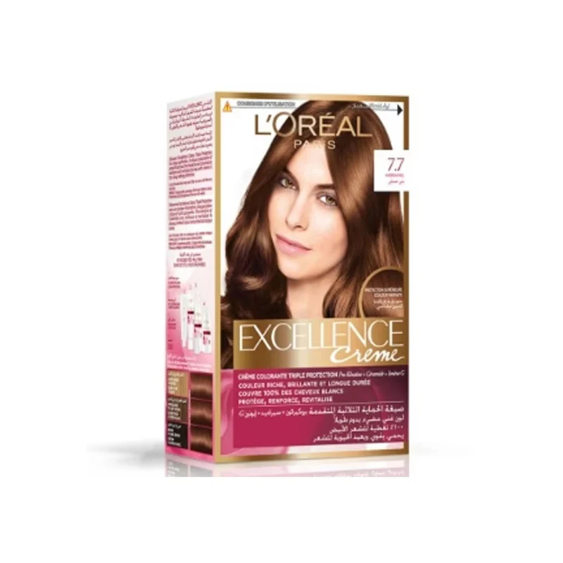 Loreal Excellence Cream Hair Color 192g – 7.7 Honey Brown