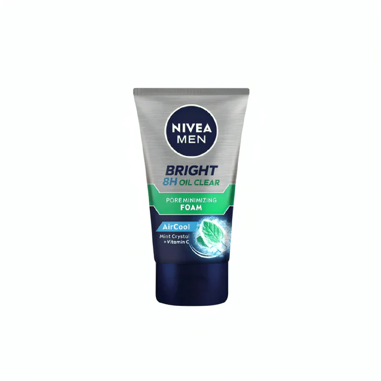 Nevia Nivea Men Deep Bright 8H Oil Clear Pore Minimizing Facial Foam 100ml - Face Wash