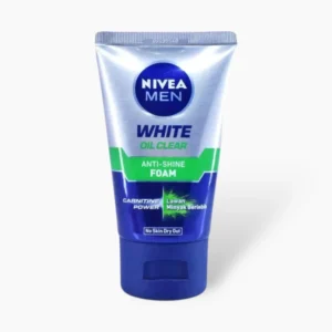 Nevia Nivea Men White Oil Clear Anti Shine Facial Foam 100ml - Face Wash