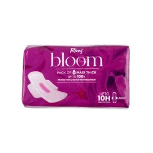 Rivaj Maxi Thick Bloom Sanitary Pads (Large) 18 PCS - Feminine Care