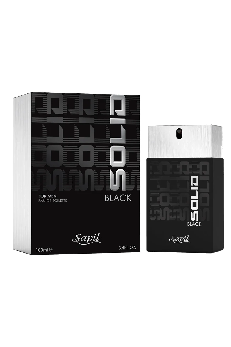 Sapil Solid Black Perfume EDT For Men 100ml (917) - Fragrances